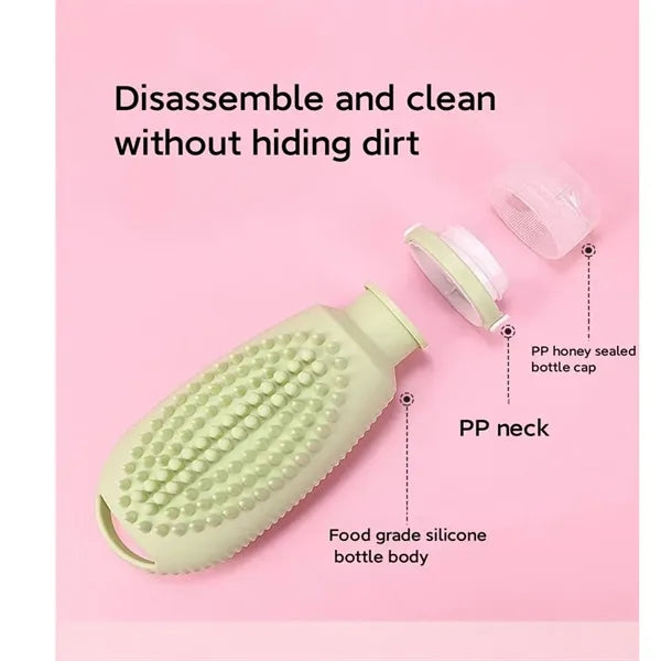 Dispenser Bottle With Shampoo Brush