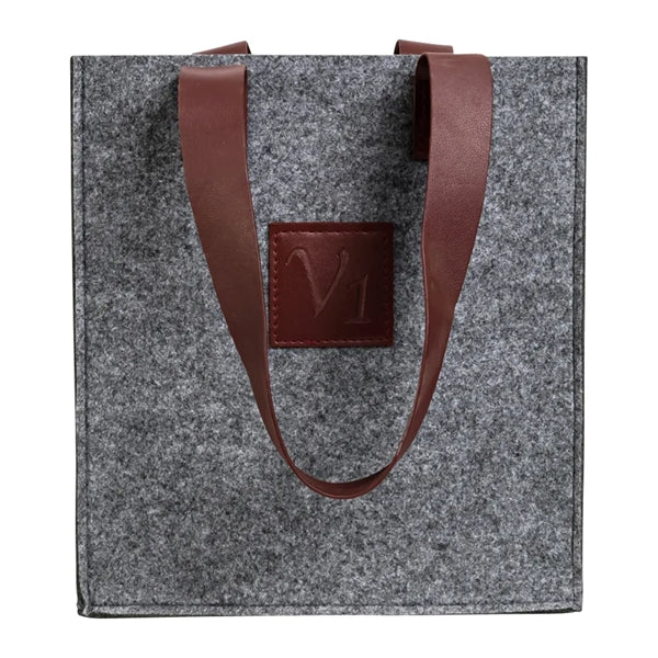 3-Bottle Felt Wine Tote