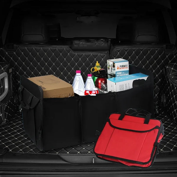 Foldable storage box of car trunk