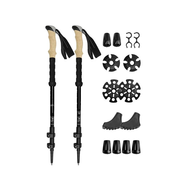 Pair of 2 Walking Sticks Collapsible Hiking Poles