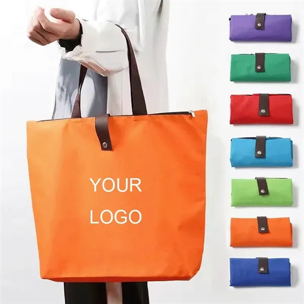 Foldable Zipper Closure Large Tote Bag