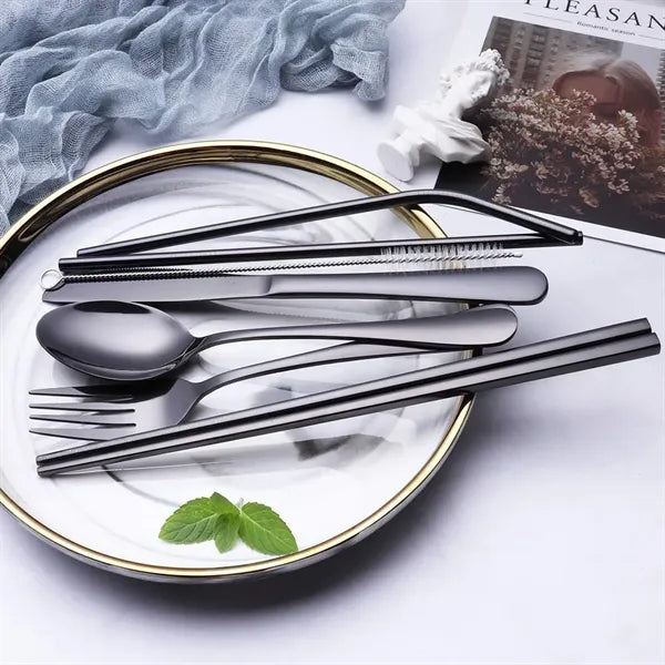 Portable Stainless Steel Camping Flatware Set