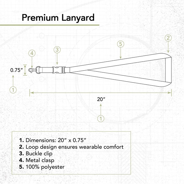 3/4" Lanyard Keychain