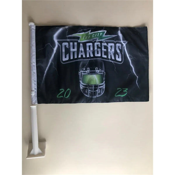 12"x18" Car Flag With Frame For Premium Window Vehicle