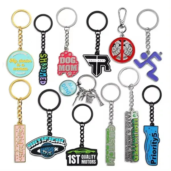 1 1/2" Single Sided Metal Keychain