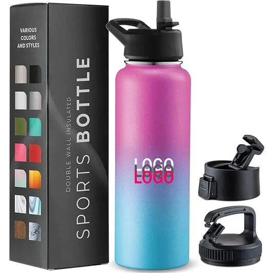 32oz. Insulated Water Bottle With Straw