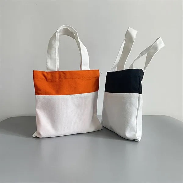Two Color Canvas Candy Tote Bag