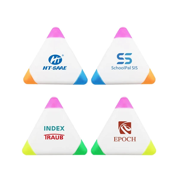 Triangular Highlighter with Colored Caps