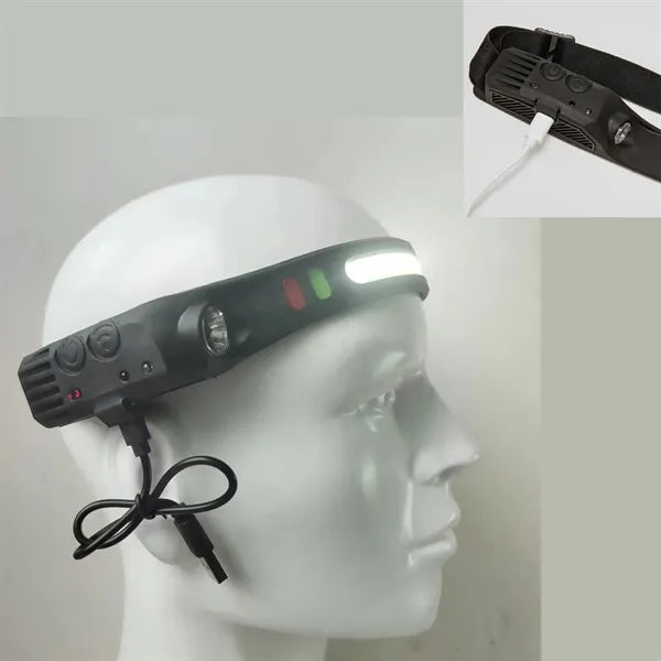 Head mounted induction rechargeable led headlight