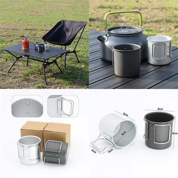 Aluminum Alloy Camping Folding Cooking Mug