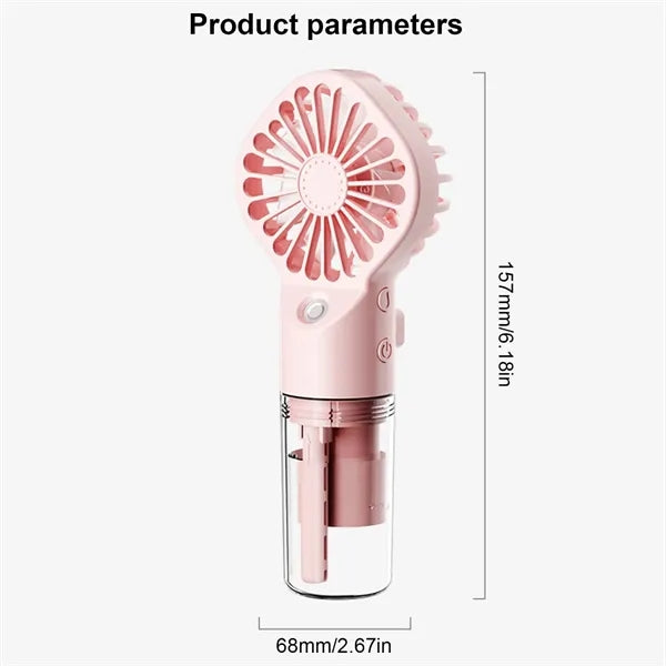 2 in1 Handheld Misting Fan
