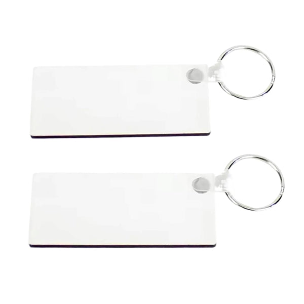 Rectangle Design MDF Keychain