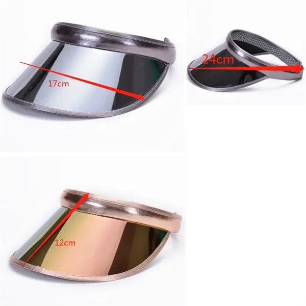 Holographic Sun Visor Hat Iridescent Adjustable Cap Headwear