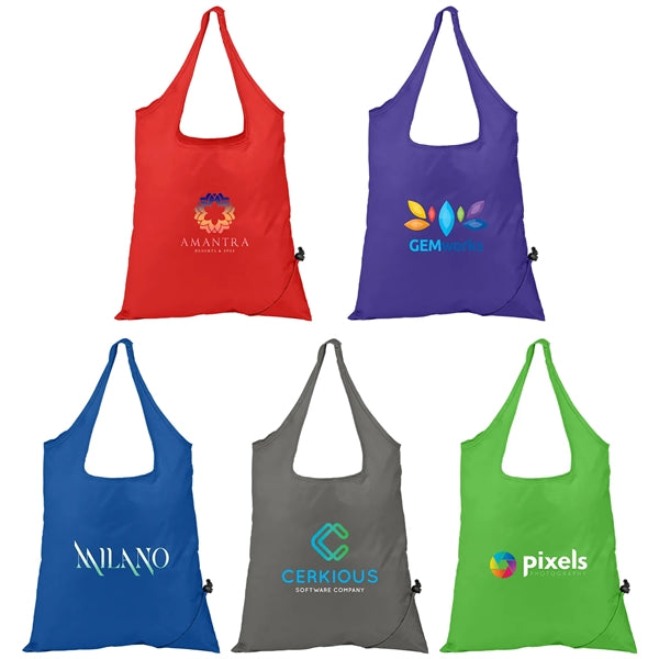 Capri Foldaway Shopping Tote Bag - 210D Polyester - ColorJet