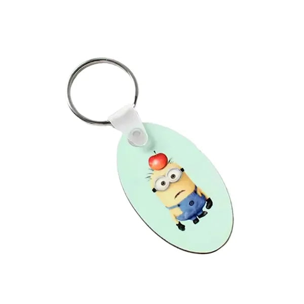 Oval Shape MDF Keychain