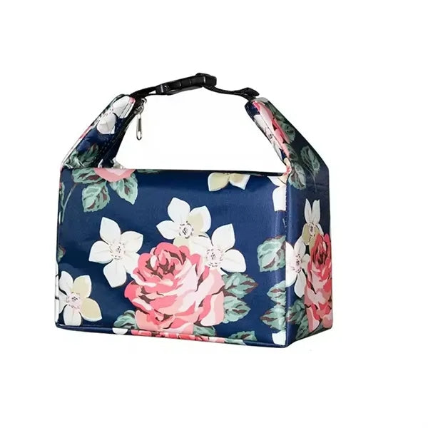 Waterproof Female Printed Portable Insulated Lunch Bag