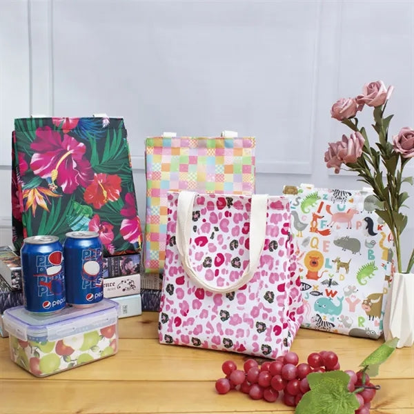 Digital Printing Portable Oxford Insulated Lunch Bag