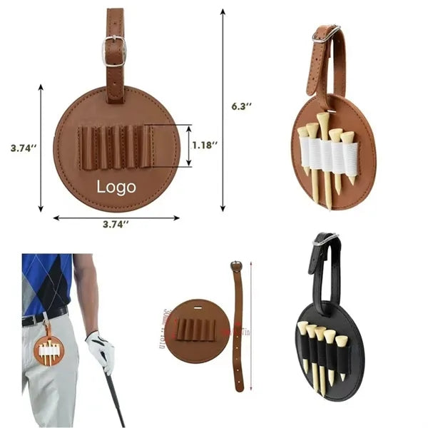 PU Leather Golf Tee Holder