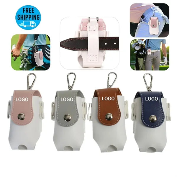 PU Leather Golf Ball Holder