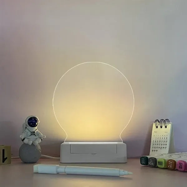 LED Glowing Table Light Acrylic White Child Letter