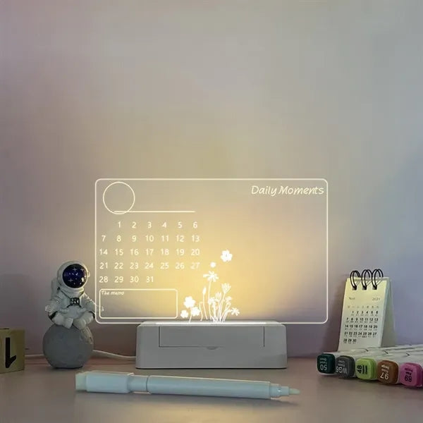 LED Glowing Table Light Acrylic White Child Letter