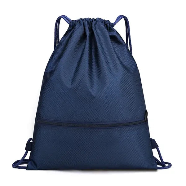 Drawstring Backpack with zip pocket