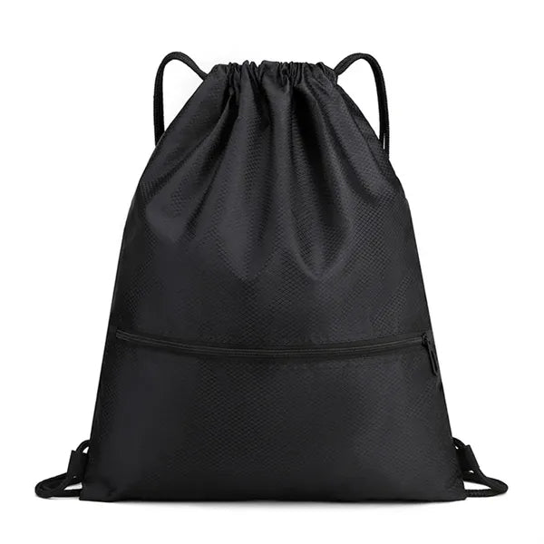 Drawstring Backpack with zip pocket