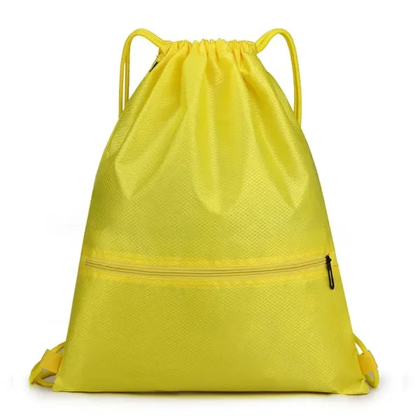 Drawstring Backpack with zip pocket