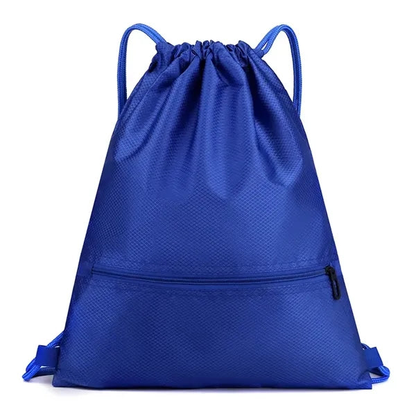 Drawstring Backpack with zip pocket