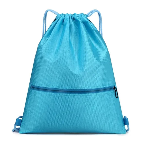 Drawstring Backpack with zip pocket