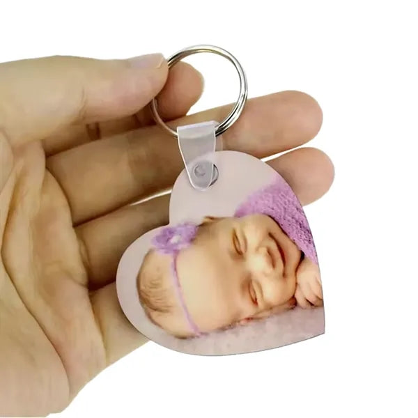 Heart Shape MDF Keychain