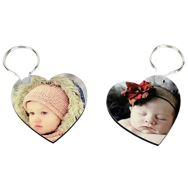 Heart Shape MDF Keychain