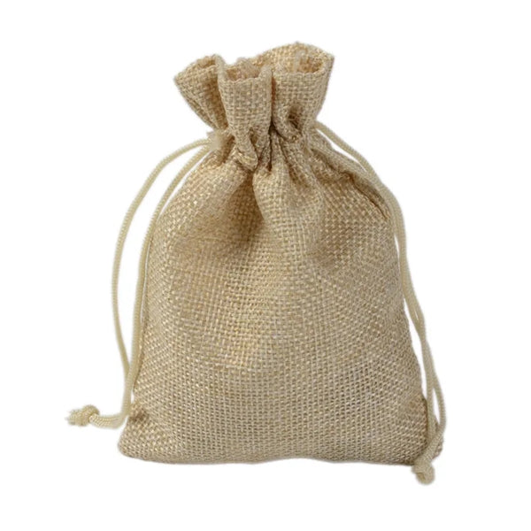 Colorful Burlap Drawstring Pouches
