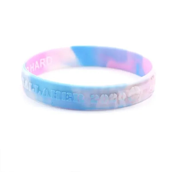 Embossed Printed Silicone Wristbands Bracelets