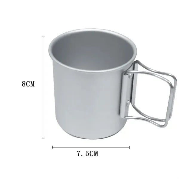 10 Oz Aluminum Camping Folding Coffee Mug