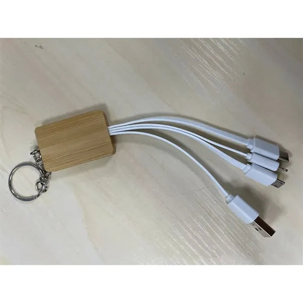 Bamboo Material 3 in 1 USB Charging Cables