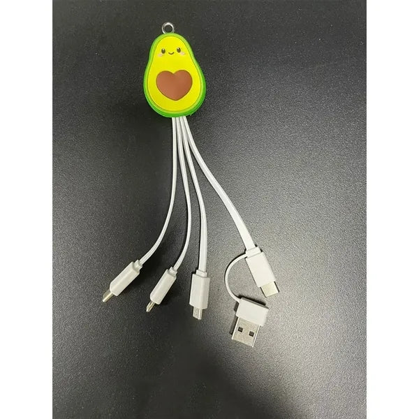 Bamboo Material 3 in 1 USB Charging Cables