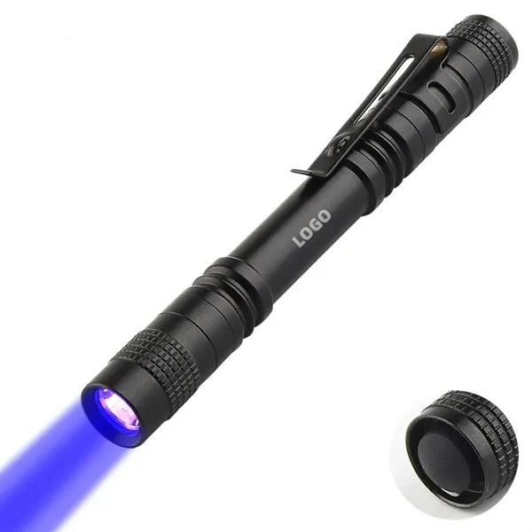 Pen Holder Flashlight Purple Inspection Light LED