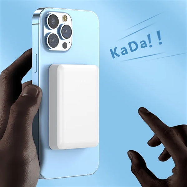 5000mAh Wireless Magnetic Power Bank with USB-C and USB-A