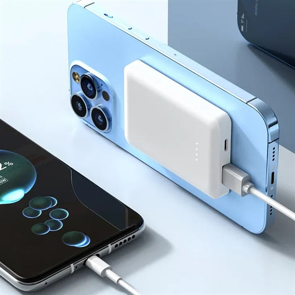 5000mAh Wireless Magnetic Power Bank with USB-C and USB-A