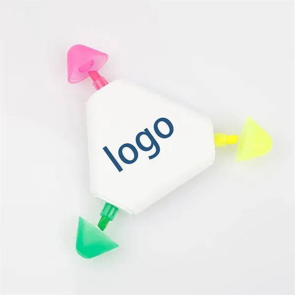 Triangular Highlighter with Colored Caps