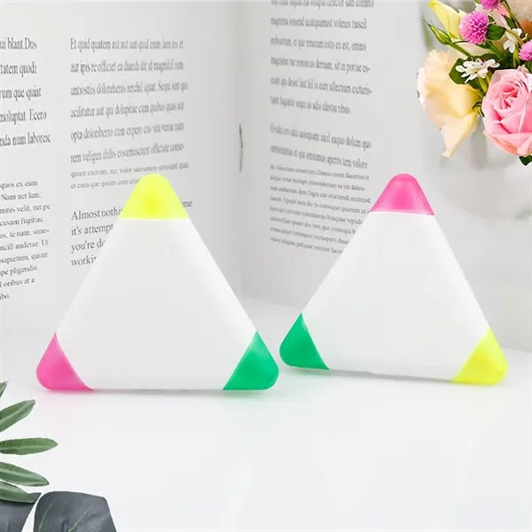 Triangular Highlighter with Colored Caps