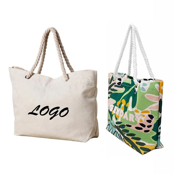 Single Shoulder Cotton Rope Canvas Bag
