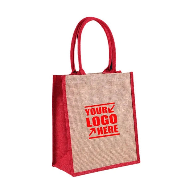 Pattern Laminated Jute Bag With Handle