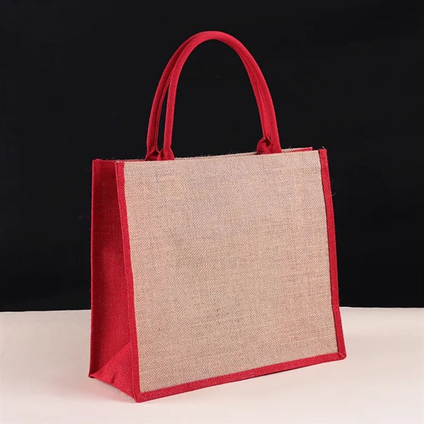 Pattern Laminated Jute Bag With Handle