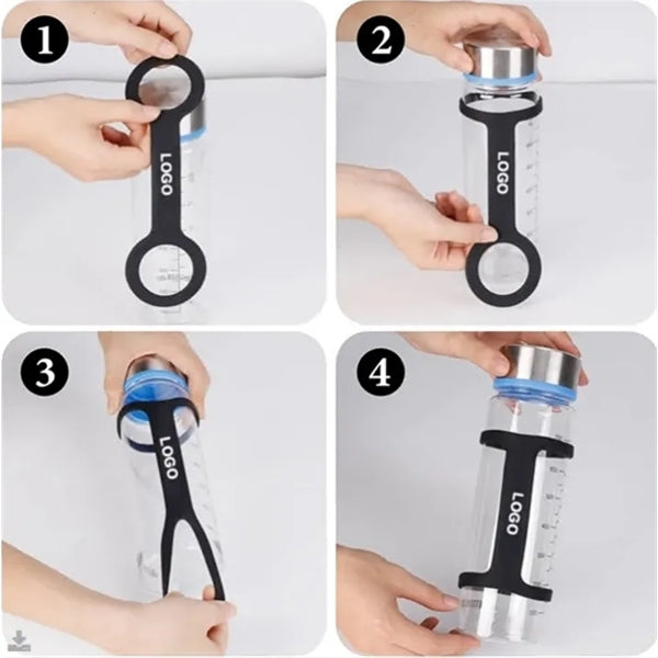 Portable Silicone Carrier Water Bottle Grip Band