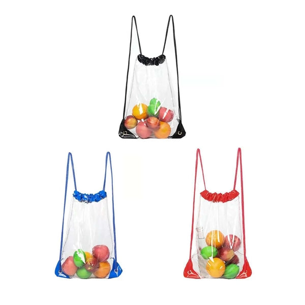 Clear PVC Drawstring Bag