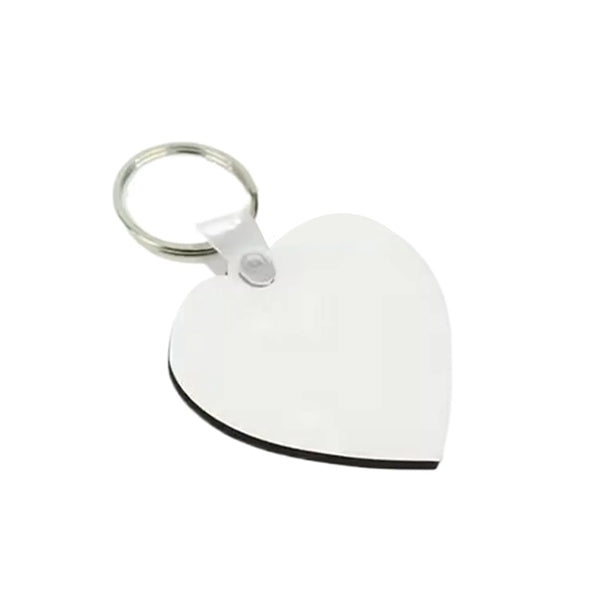 Heart Design MDF Keychain