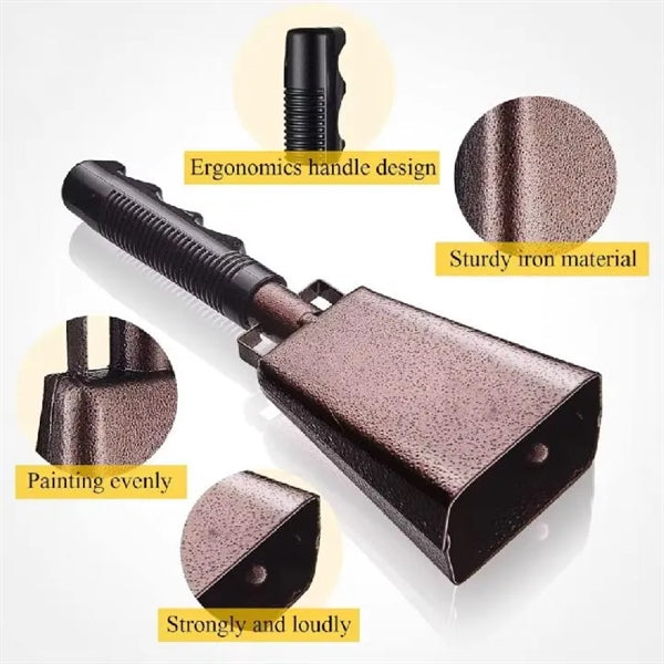10 Inch Cowbell with Handle Cheering Bell for Sports Event