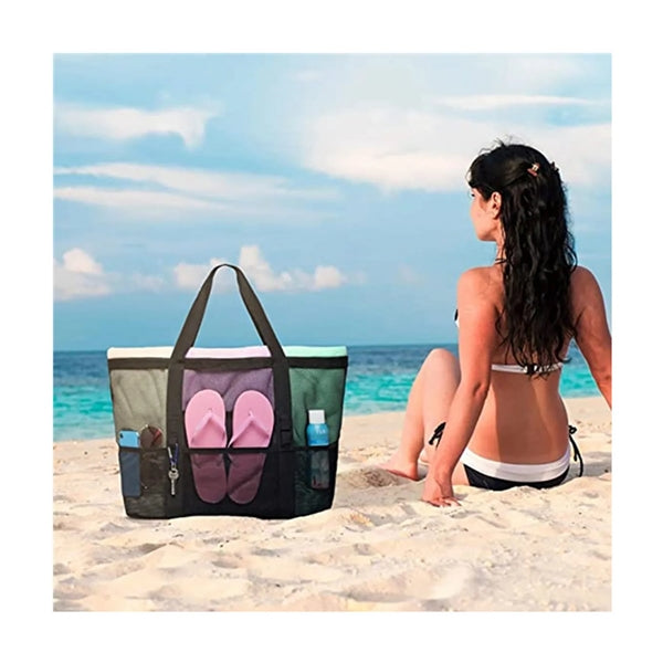 Oversized Beach Mesh Grocery Tote Bag